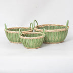 Braided Storage Basket with Decorative Cotton Handles | High & Bury
