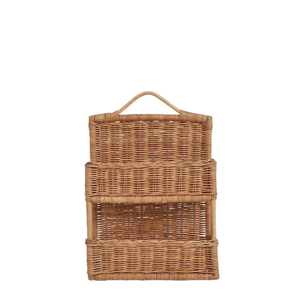Braided Storage Basket with Handle Handwoven | High & Bury