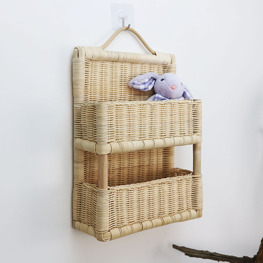 Braided Storage Basket with Handle Handwoven | High & Bury