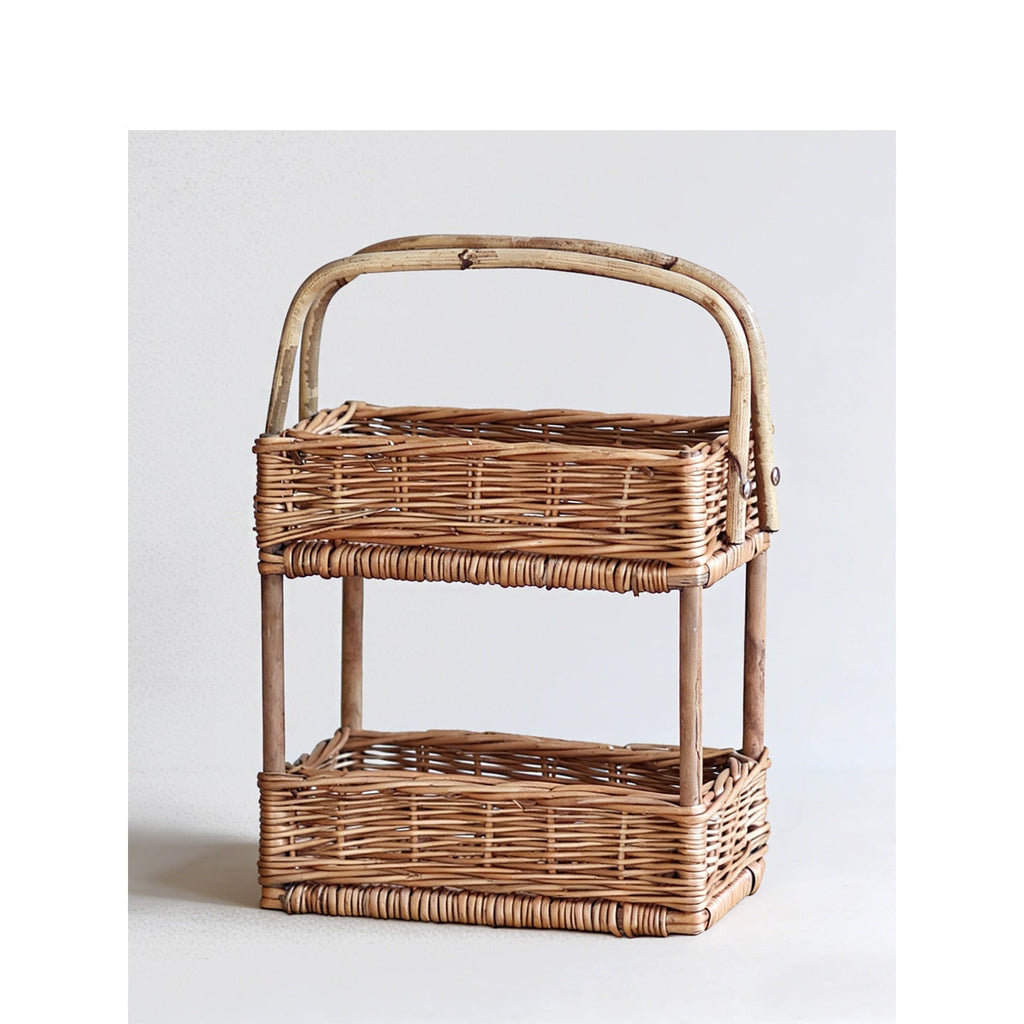 Braided Storage Basket with Handle | High & Bury
