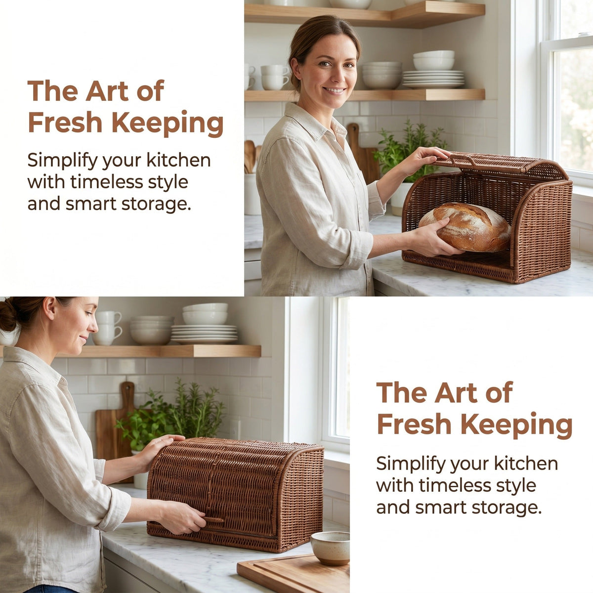 Bread Basket with Lid | High & Bury