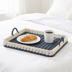 Breakfast Tray Woven Natural Fiber Soft Textile | High & Bury