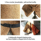 Brim and Bow Summer Hat, Lightweight, 57 cm Diameter, One Size, view 11