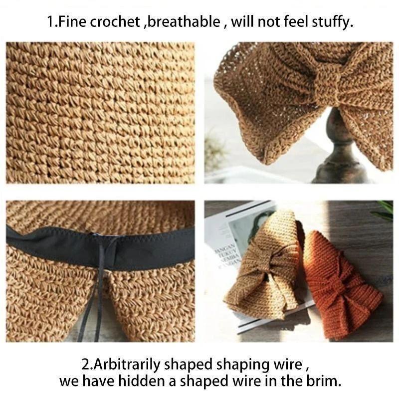 Brim and Bow Summer Hat, Lightweight, 57 cm Diameter, One Size, view 11