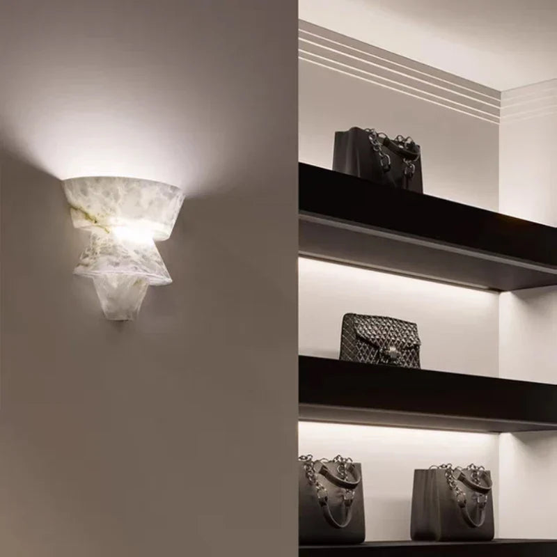 Bryfella Marble Wall Light