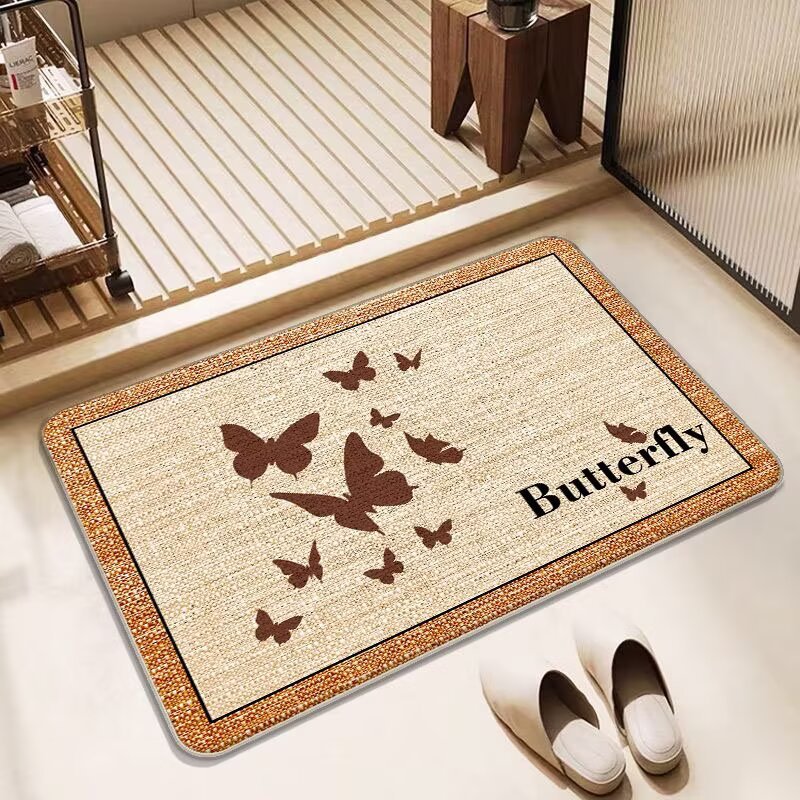Butterfly-Inspired Decorative Bath Mat | High & Bury