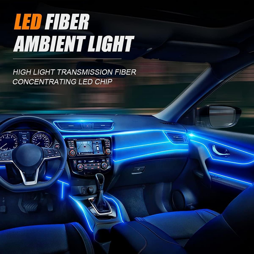 Car Interior LED Light Strips with Remote or App Control, view 3