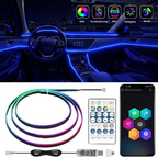 Car Interior LED Light Strips with Remote or App Control, view 8