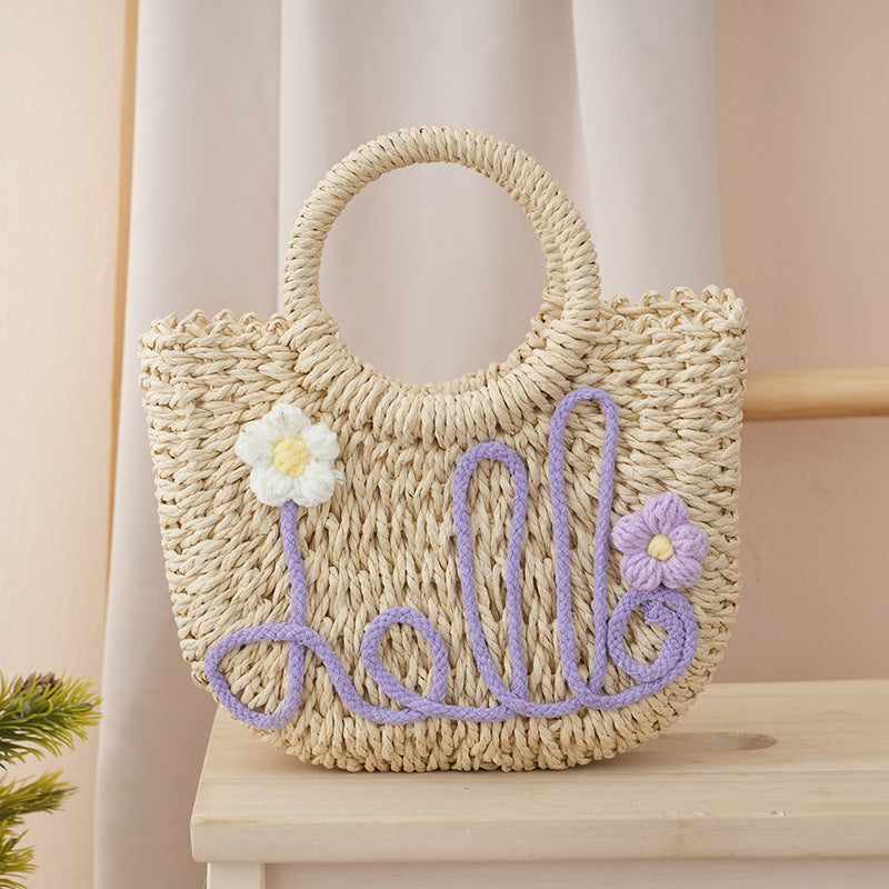 Carry Basket Blue Pink | High & Bury