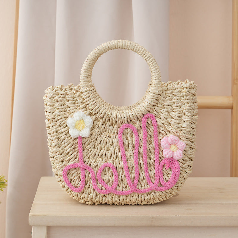Carry Basket Blue Pink | High & Bury