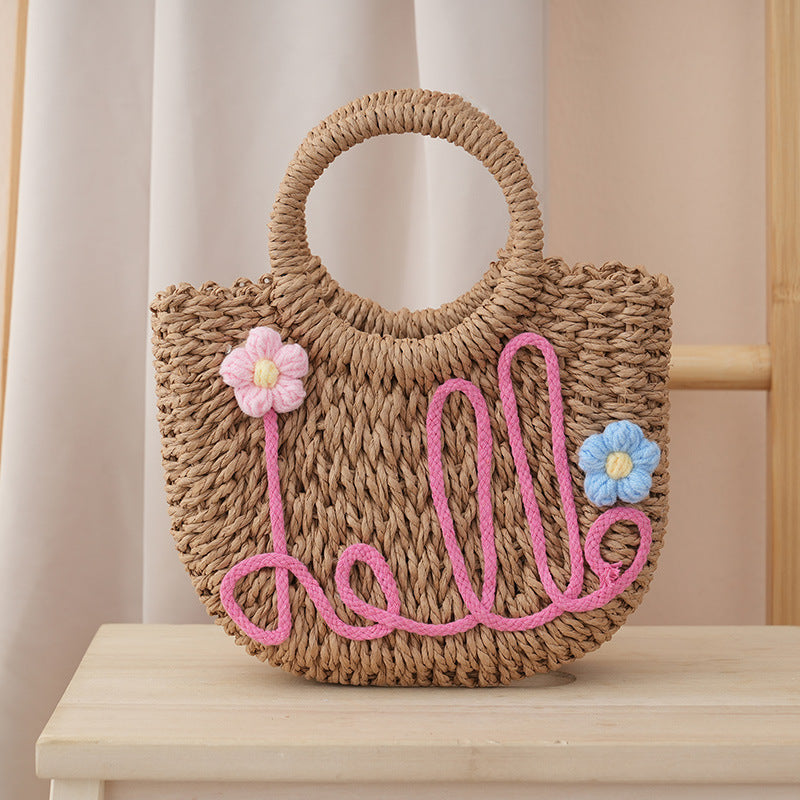 Carry Basket Blue Pink | High & Bury