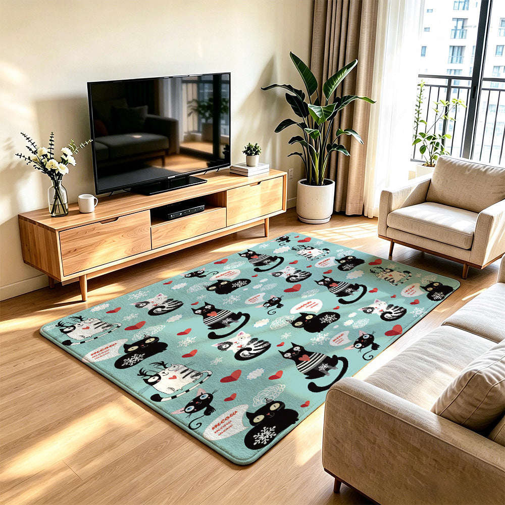 Cartoon Cat Area Rug | High & Bury