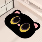 Cartoon Cat Shape Plush Bath Mat | High & Bury