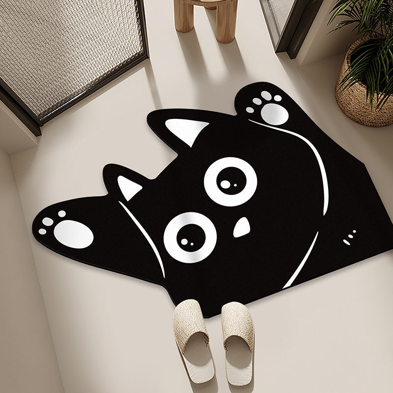 Cartoon Cat-Themed Bath Mat | High & Bury