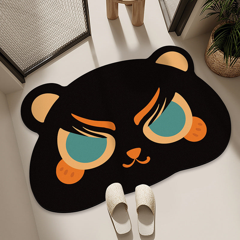 Cartoon Cat-Themed Bath Mat | High & Bury