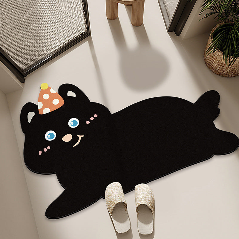 Cartoon Cat-Themed Bath Mat | High & Bury