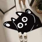Cartoon Cat-Themed Bath Mat | High & Bury
