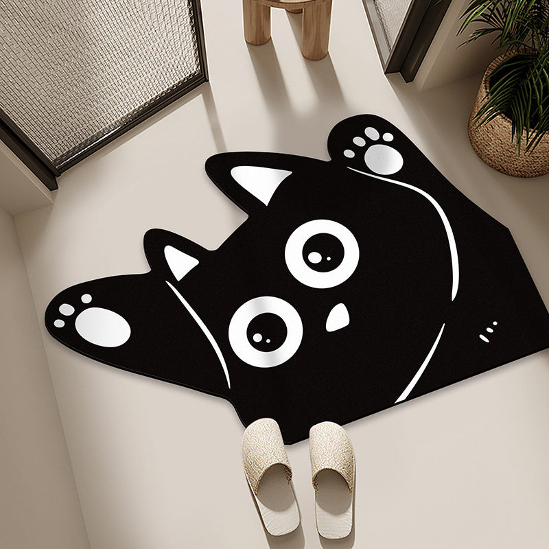 Cartoon Cat-Themed Bath Mat | High & Bury