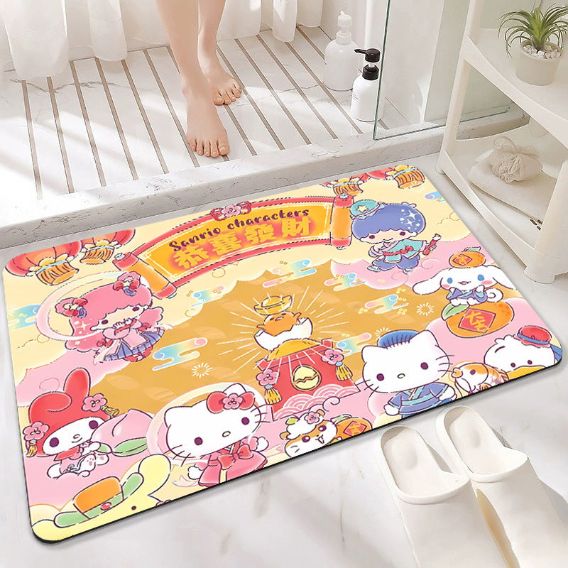 Cartoon Character Memory Foam Bath Mat | High & Bury
