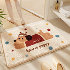 Cartoon Dog-Themed Bath Rug | High & Bury