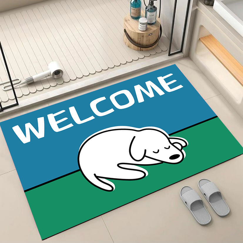 Cartoon Dog-Themed Welcome Mat | High & Bury