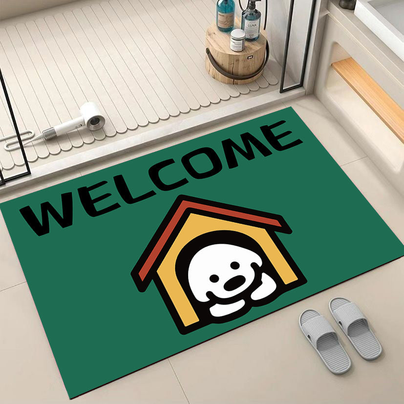 Cartoon Dog-Themed Welcome Mat | High & Bury
