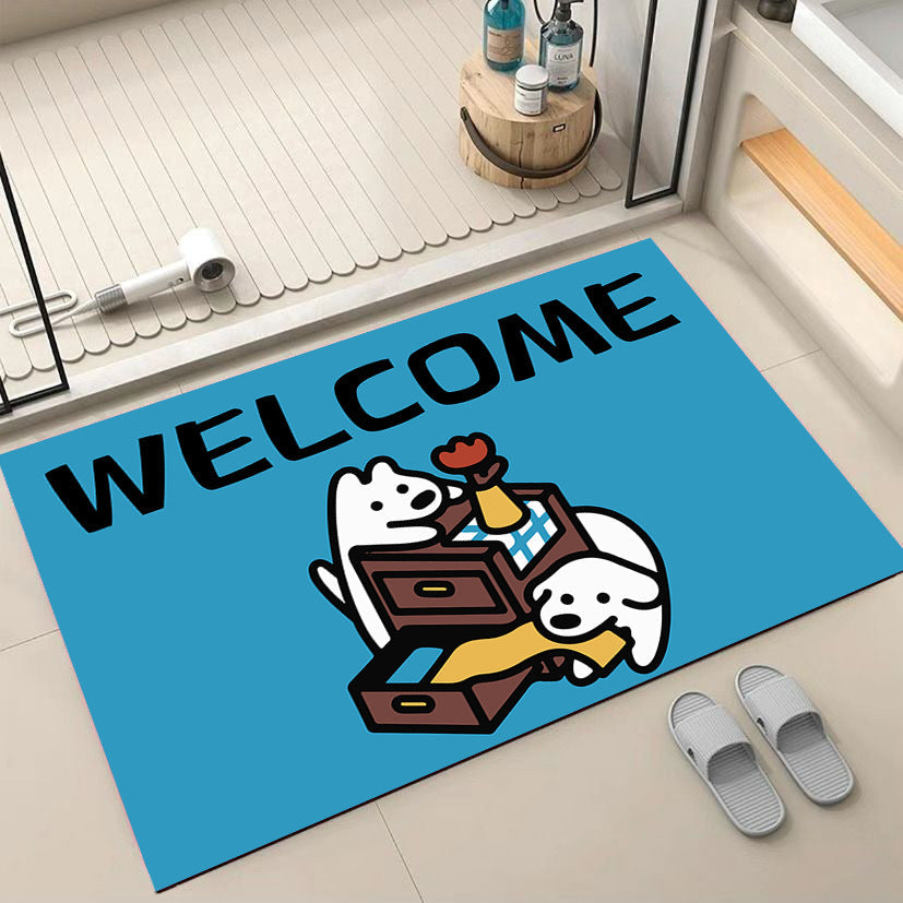 Cartoon Dog-Themed Welcome Mat | High & Bury