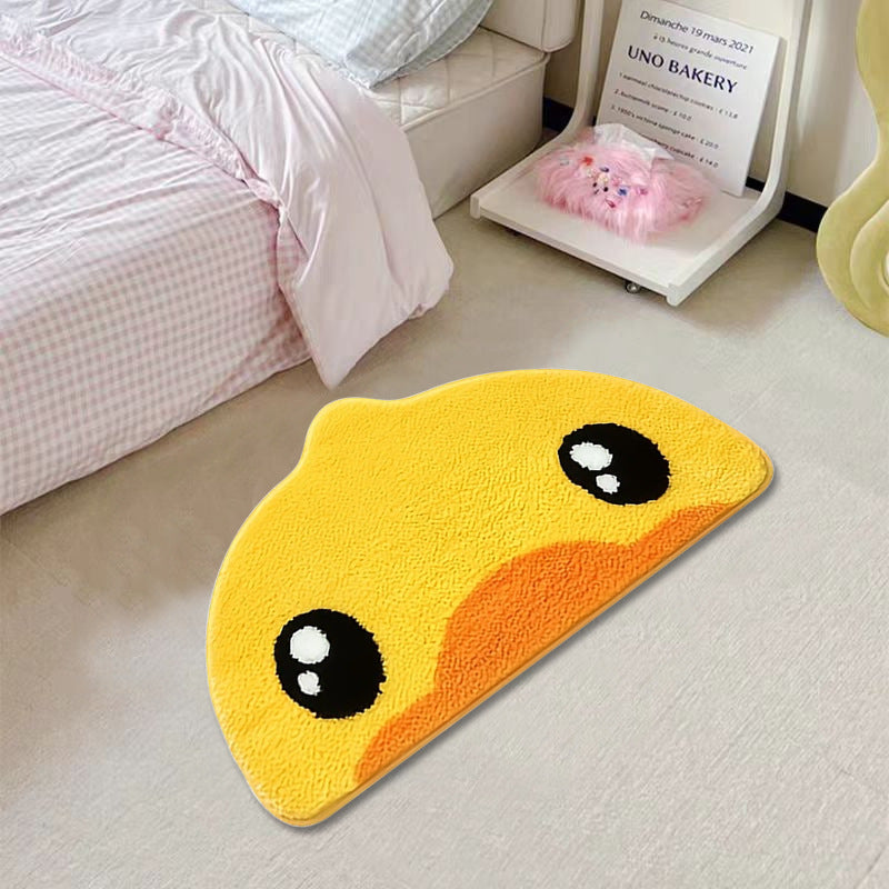 Cartoon Duck Shaped Plush Bath Mat | High & Bury