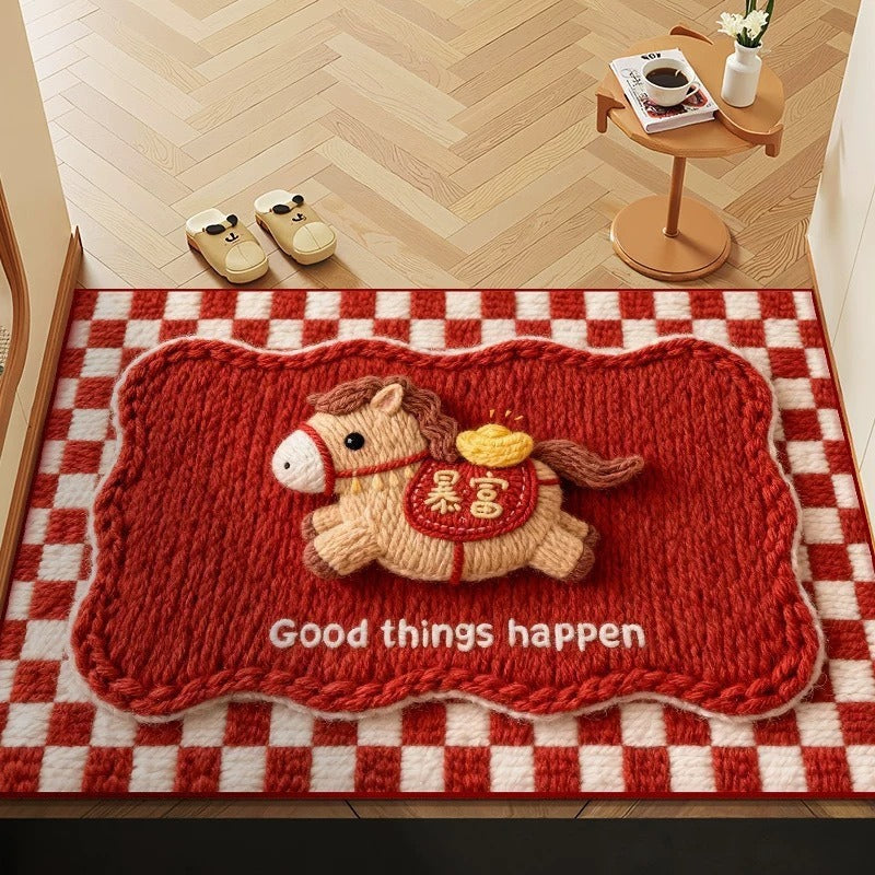 Cartoon Horse-Themed Area Mat | High & Bury