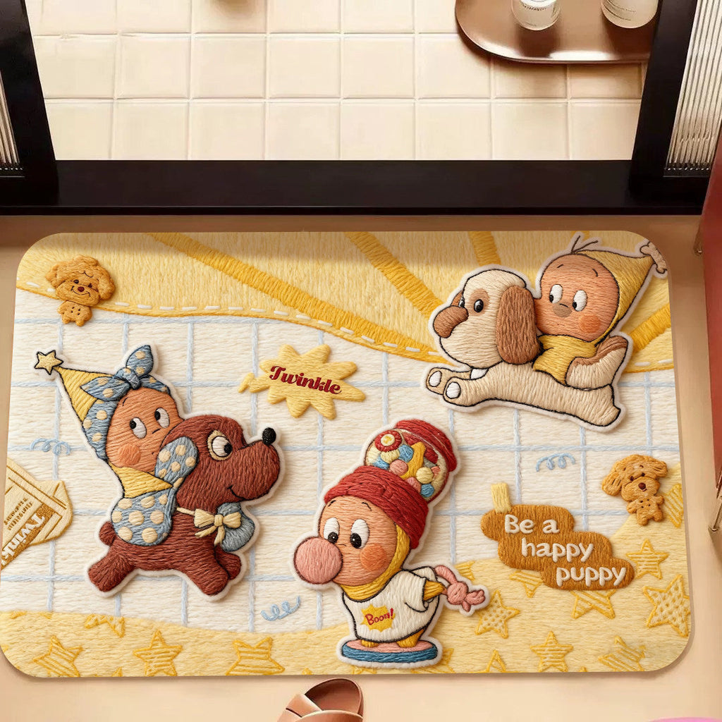 Cartoon-Themed Memory Foam Bath Mat | High & Bury