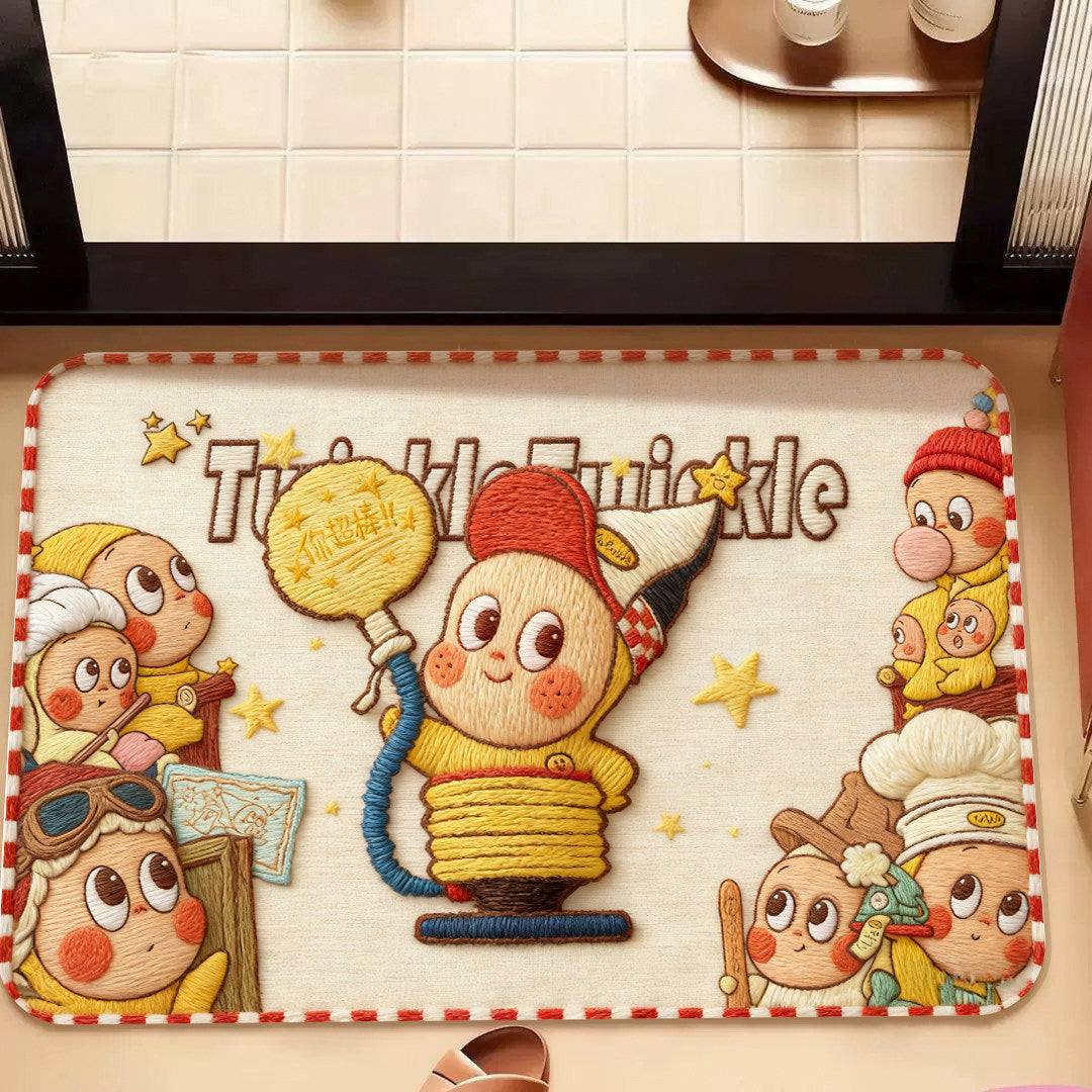 Cartoon-Themed Memory Foam Bath Mat | High & Bury