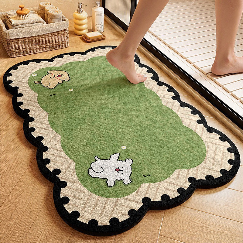 Cartoon-Themed Plush Bath Mat | High & Bury
