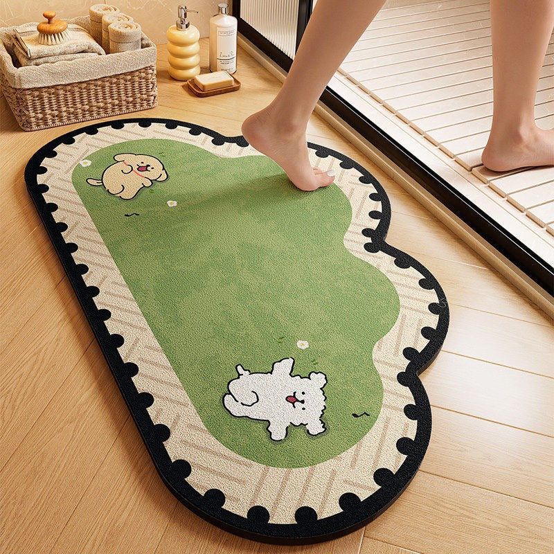 Cartoon-Themed Plush Bath Mat | High & Bury