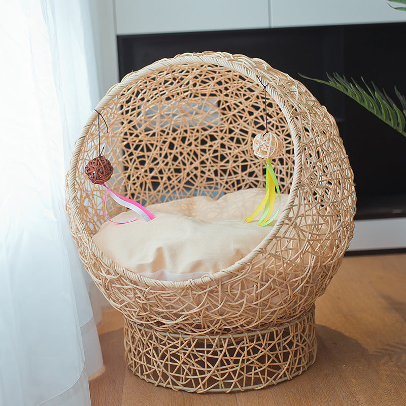 Cat Bed made of Rattan | High & Bury