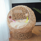Cat Bed made of Rattan | High & Bury