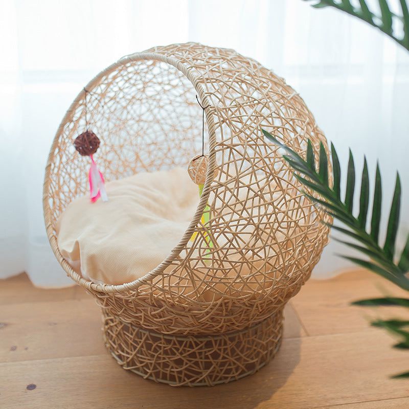 Cat Bed made of Rattan | High & Bury