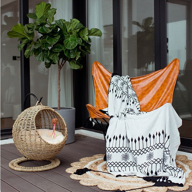 Cat Hammock Woven Natural Fiber | High & Bury