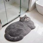 Cat-Shaped Plush Bath Mat | High & Bury
