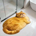 Cat-Shaped Plush Bath Mat | High & Bury