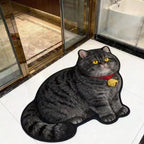 Cat-Shaped Plush Bath Mat | High & Bury
