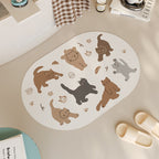 Cat-Themed Bathroom Mat | High & Bury