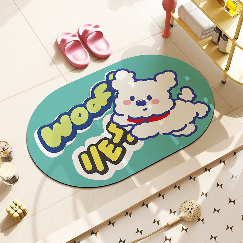 Cat-Themed Plush Bath Mat | High & Bury
