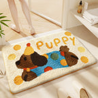 Cat-Themed Plush Bath Mat Soft Textile | High & Bury