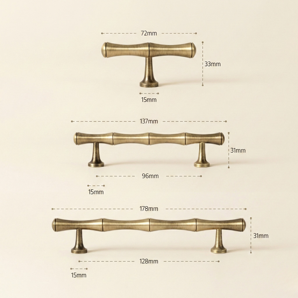 Cedarbrook Solid Brass Cabinet Handle