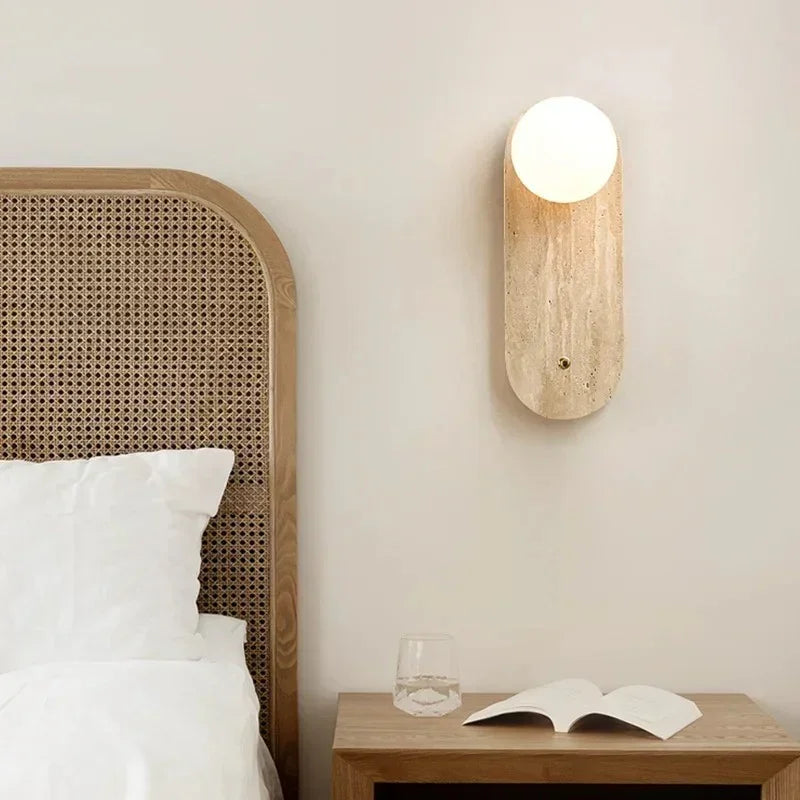 Cedarmont Travertine Wall Lamp - Natural