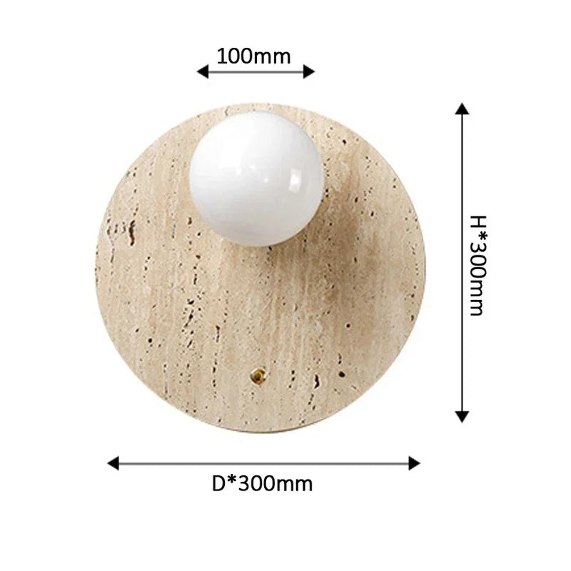 Cedarmont Travertine Wall Lamp - Natural