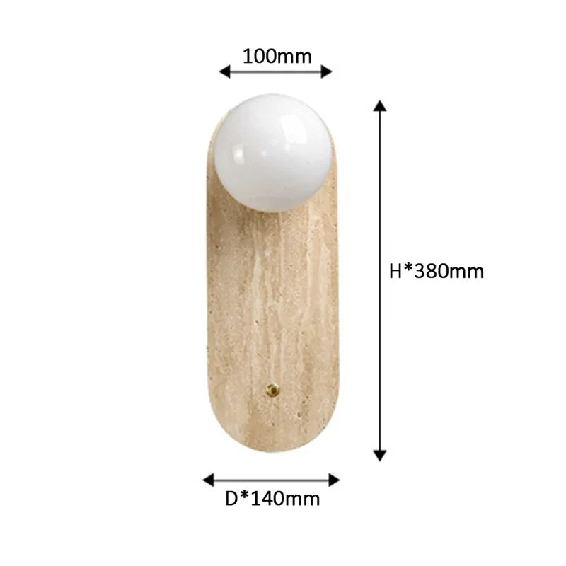 Cedarmont Travertine Wall Lamp - Natural