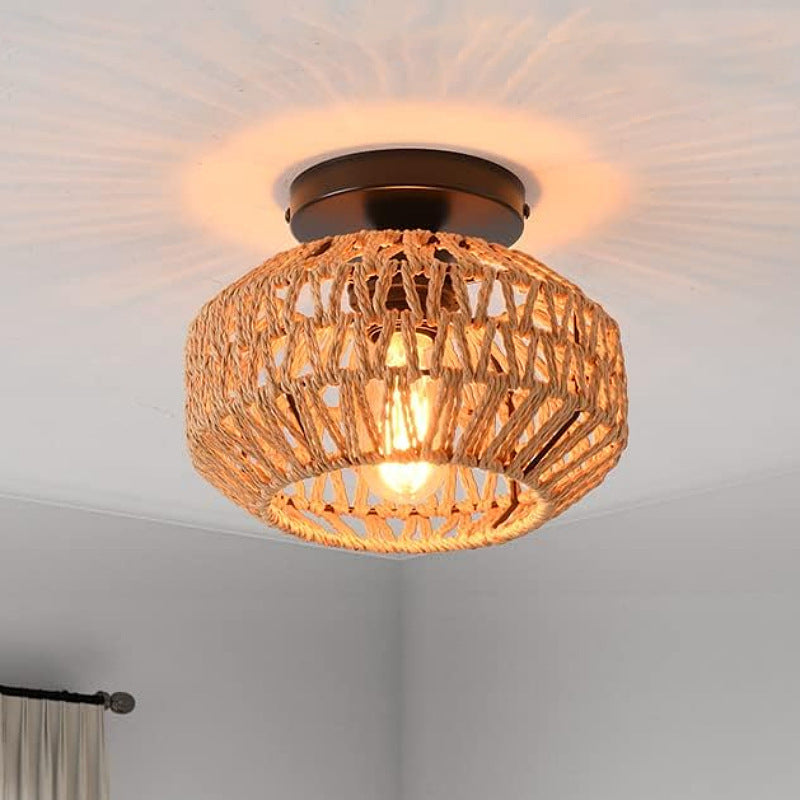 Ceiling Light Soft Textile Metal | High & Bury