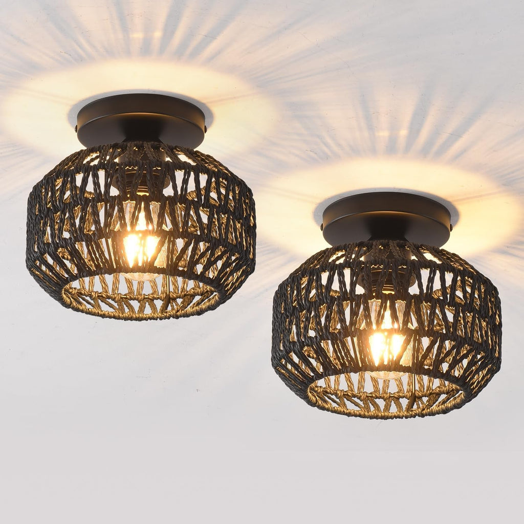 Ceiling Light Soft Textile Metal | High & Bury