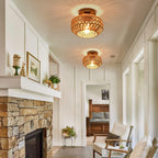 Ceiling Light Soft Textile Metal | High & Bury